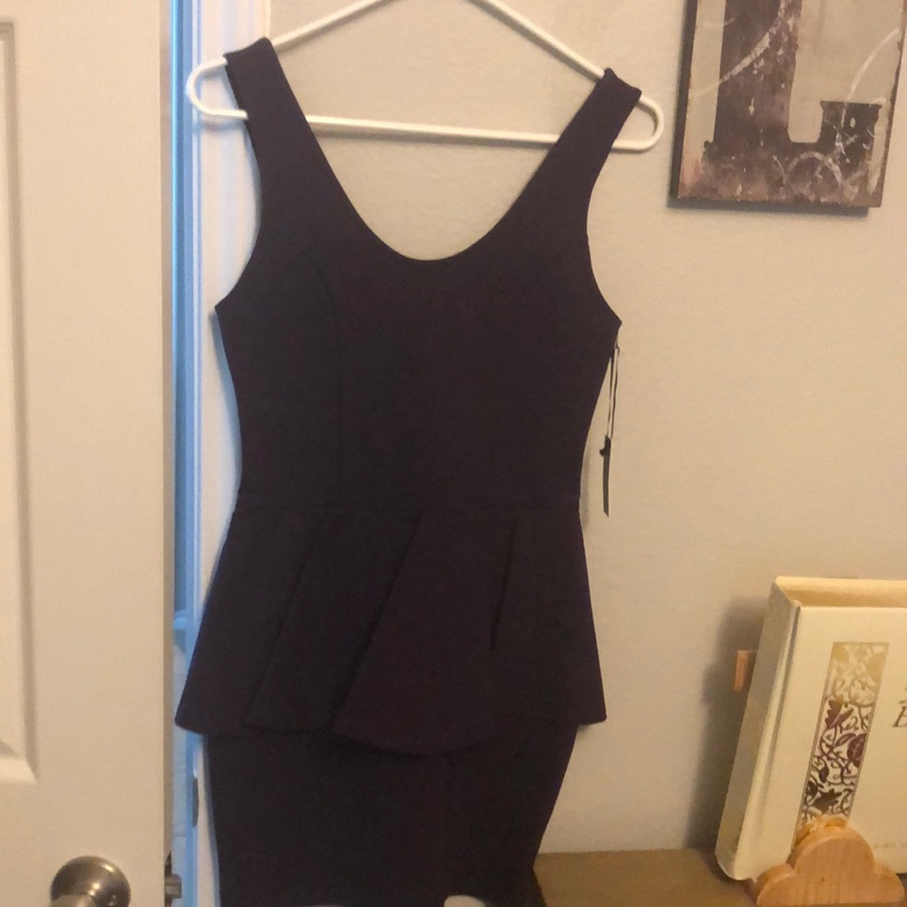 Designer plum color dress